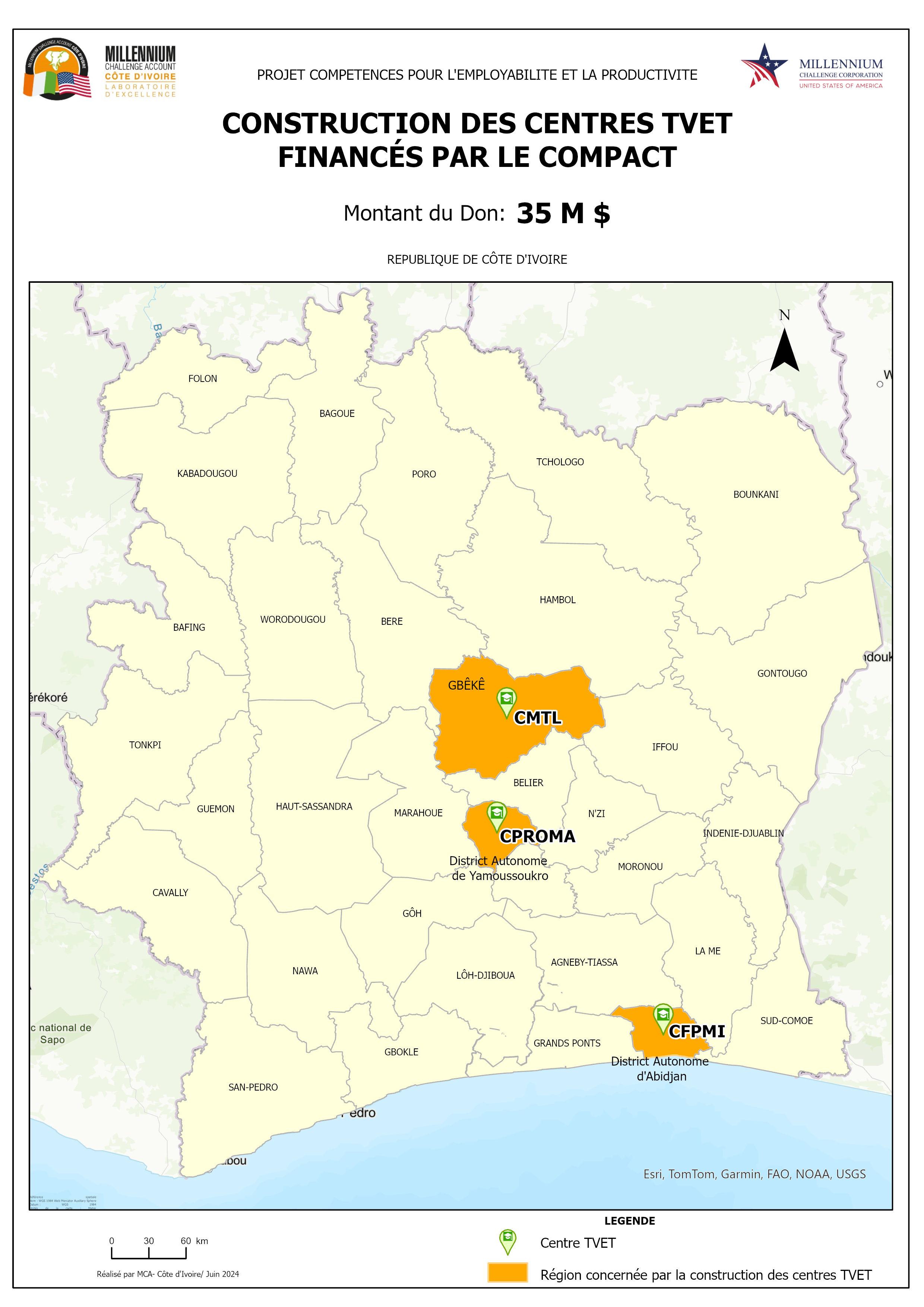 Compact : Construction de trois centres TVET
